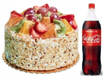 4 kişilik Karışık meyveli pasta 1 lt cola Pastaneci Sivas pasta