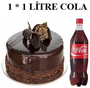 6-9 Kişilik Klasik Çikolatalı Pasta & 1 Lt Cola Sivas pasta