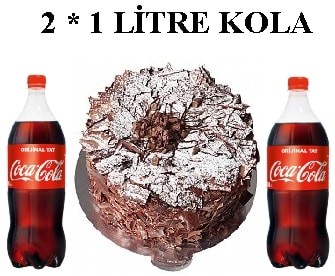 6-9 Kişilik Parça Çikolatalı Yaş Pasta & 2x1 Lt Cola Sivas pasta