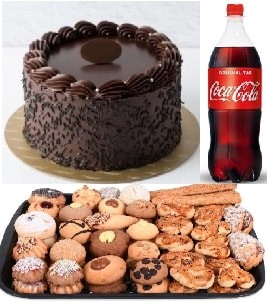 Komple İkram Paketi Yaş Pasta Kuru Pasta ve 1 Litre Cola Sivas pasta